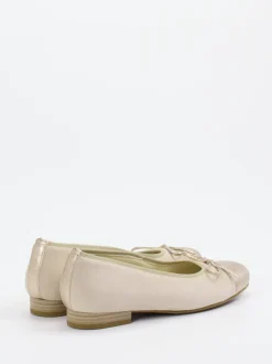 Semler – Ballerinas aus Veloursleder in Beige