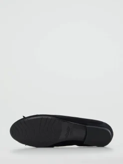 Semler – Ballerinas aus Veloursleder in Dunkelblau