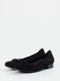 Semler – Ballerinas aus Veloursleder schwarz