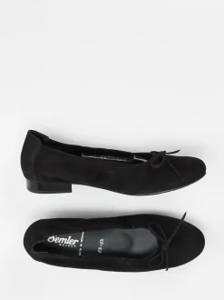 Semler – Ballerinas aus Veloursleder schwarz