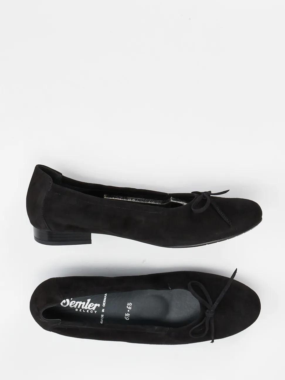 Semler – Ballerinas aus Veloursleder schwarz