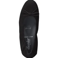 Semler – Ballerinas aus Veloursleder schwarz