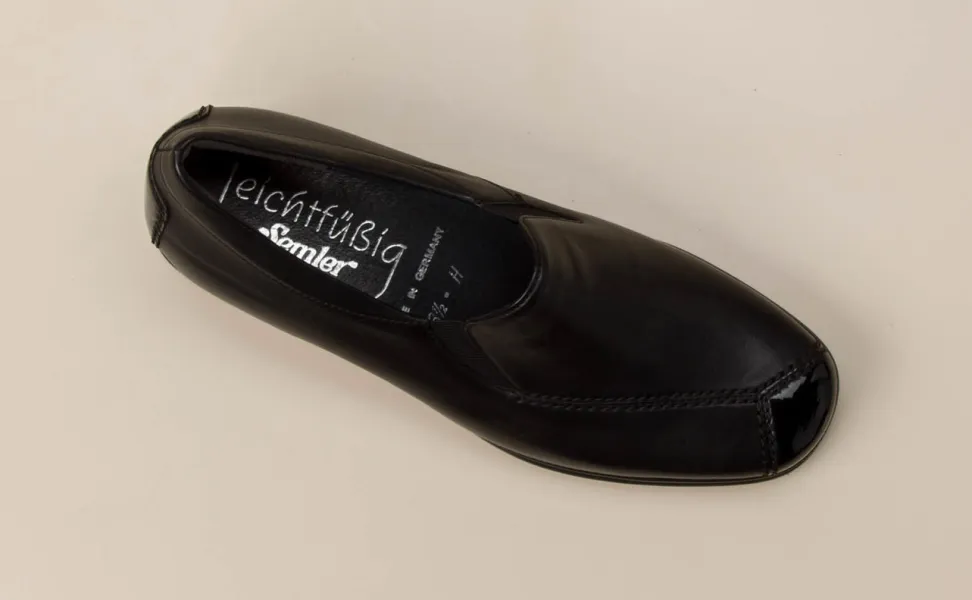 Semler – Bequem-Loafer aus Kalbleder schwarz