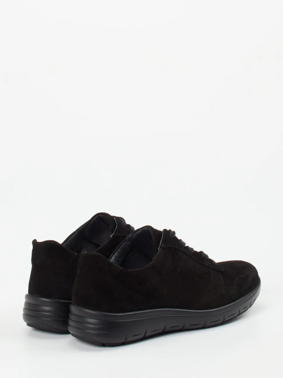 Semler – Bequem-Sneaker aus Veloursleder schwarz
