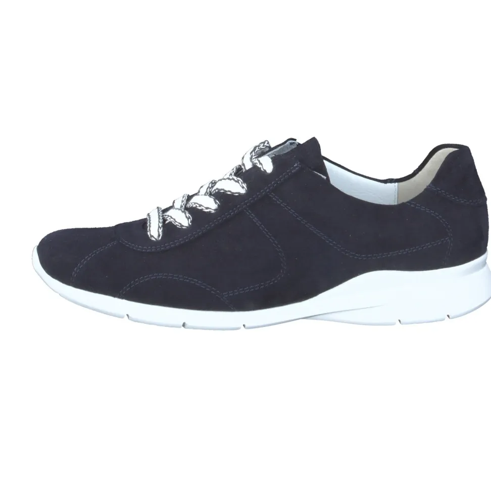 Semler – Bequem-Sneaker aus Veloursleder Dunkelblau