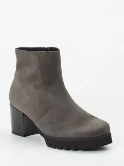Semler – Blockabsatz-Stiefelette aus Nubukleder grau