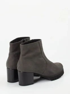 Semler – Blockabsatz-Stiefelette aus Nubukleder grau