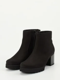 Semler – Blockabsatz-Stiefelette aus Nubukleder schwarz