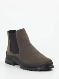 Semler – Chelsea Boots aus Nubukleder schlammgrau