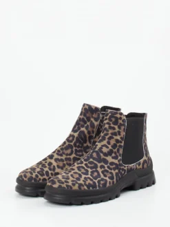 Semler – Chelsea Boots aus geprägtem Leder im Leoprint
