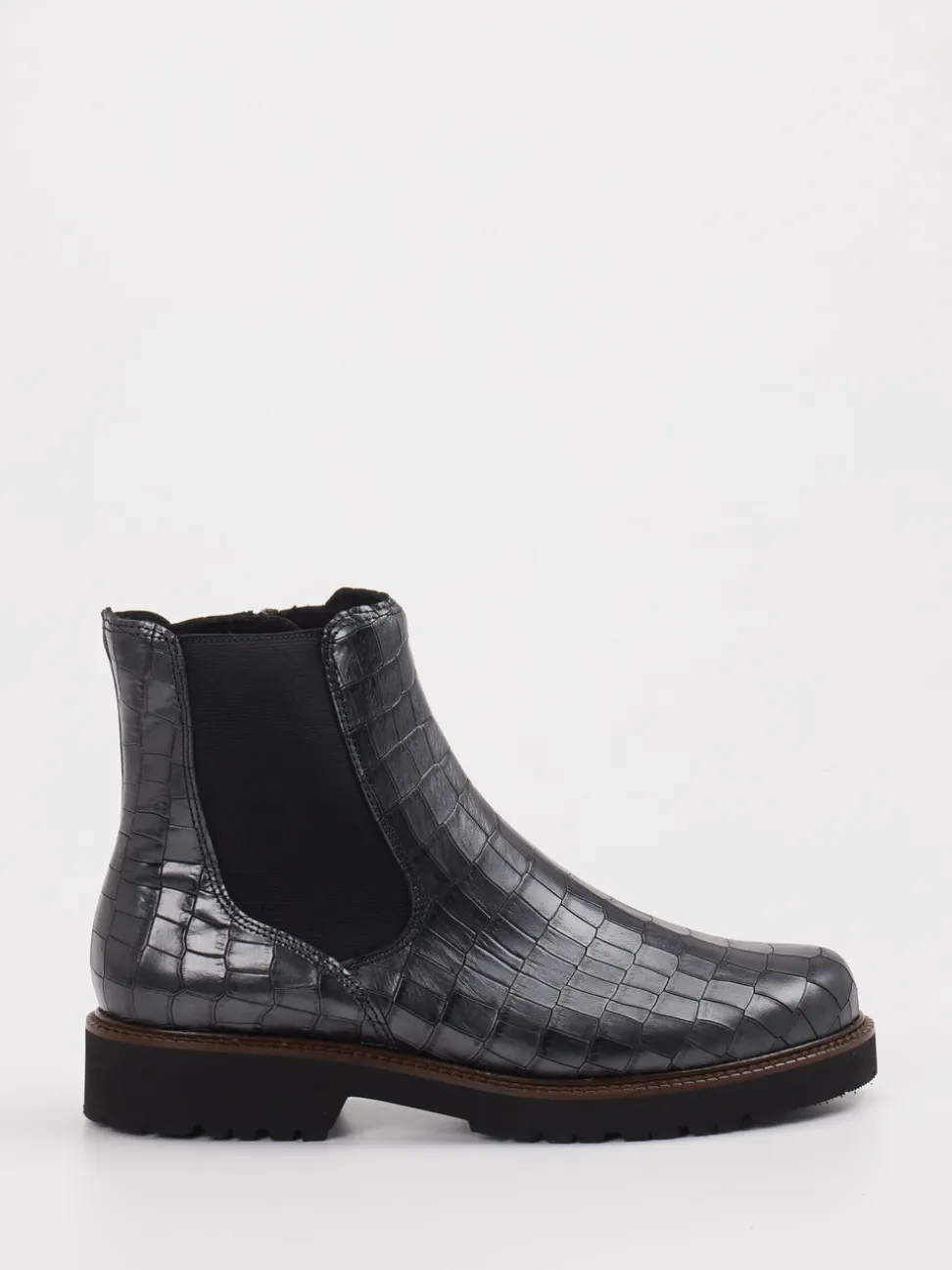 Semler – Chelsea Boots aus Reptilleder in Grau