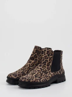 Semler – Chelsea Boots aus geprägtem Leder sandbraun