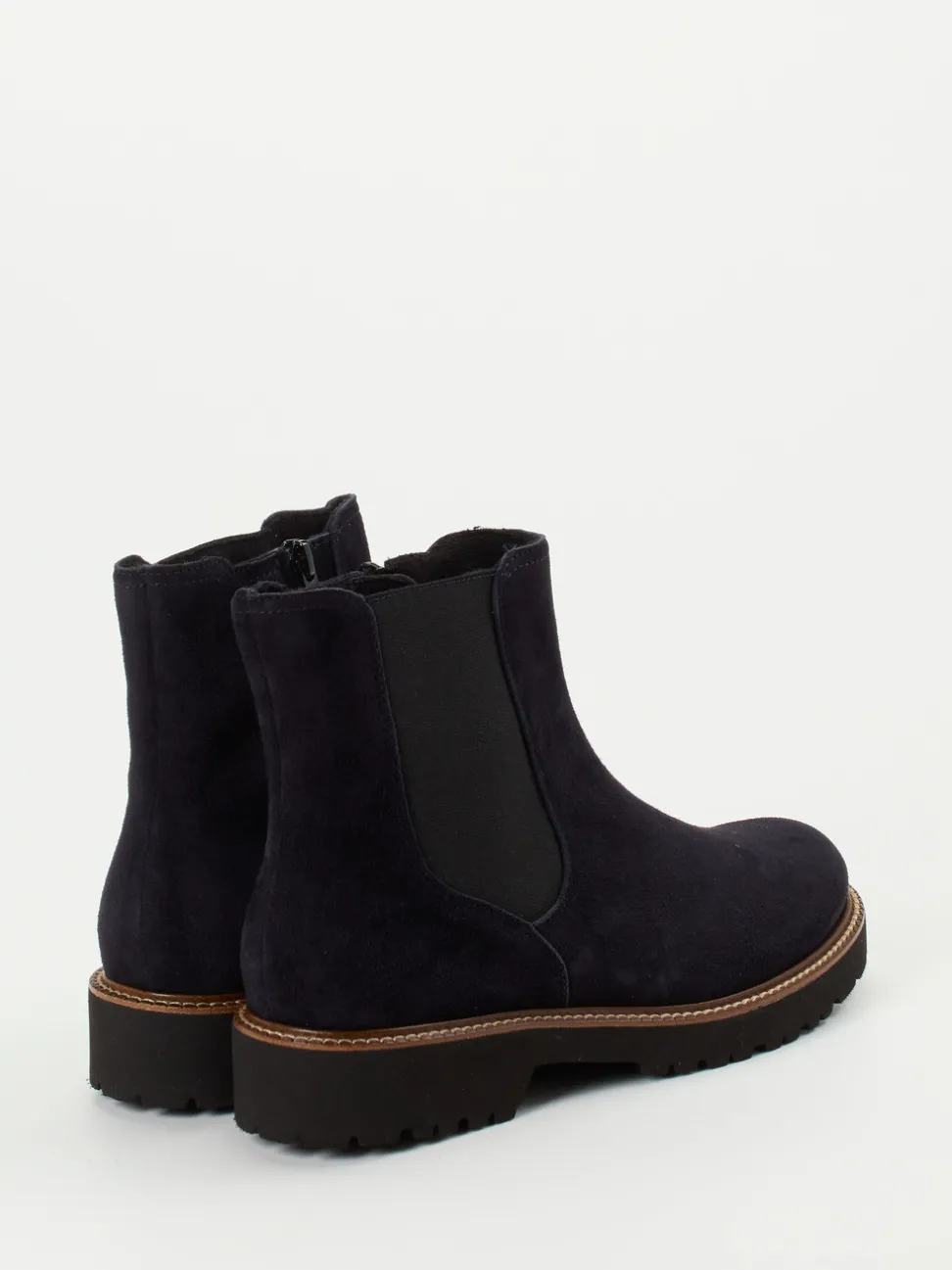 Semler – Chelsea Boots aus Veloursleder Blau