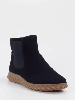 Semler – Chelsea Boots aus Veloursleder Dunkelblau