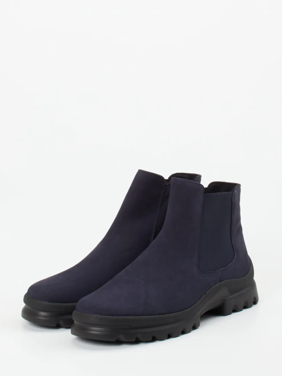 Semler – Chelsea Boots aus Nubukleder Dunkelblau