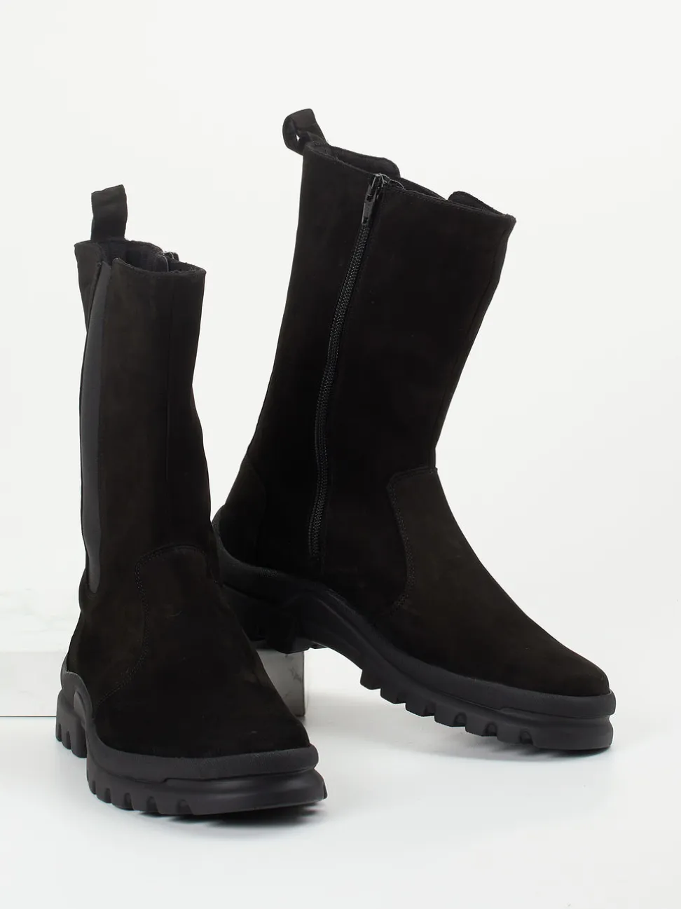 Semler – Chelsea-Stiefel aus Nubukleder schwarz