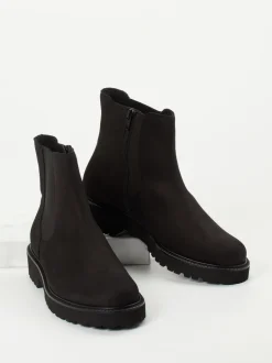 Semler – Chelsea-Stiefelette aus Nubukleder schwarz