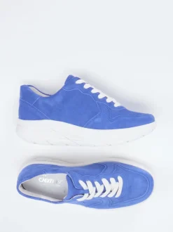 Semler – Chunky Sneaker aus Veloursleder Blau