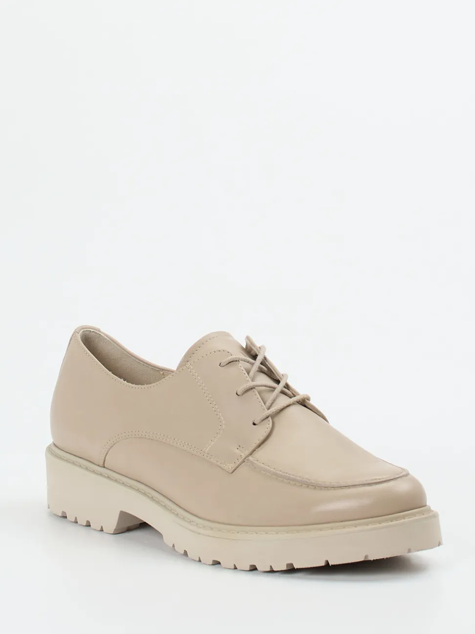 Semler – Derby-Schnürer aus Kalbleder Beige