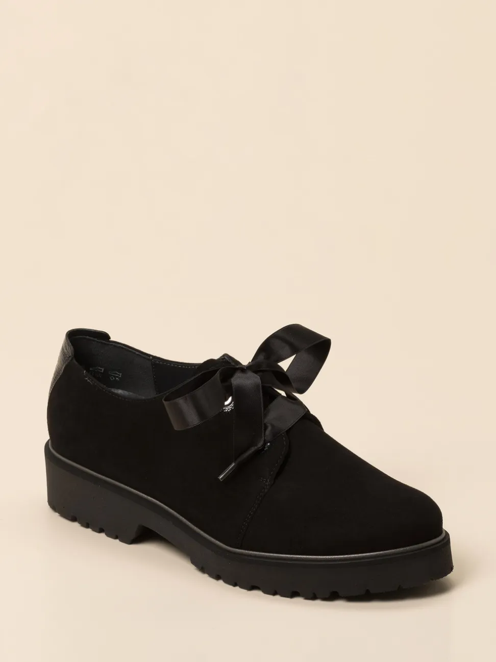 Semler – Derby-Schnürschuh aus Veloursleder Schwarz