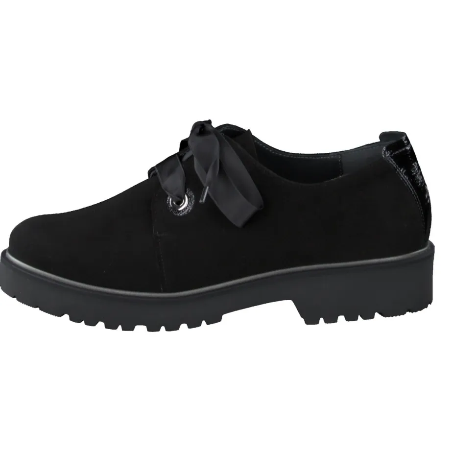 Semler – Derby-Schnürschuh aus Veloursleder Schwarz