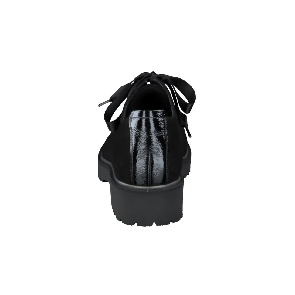 Semler – Derby-Schnürschuh aus Veloursleder Schwarz