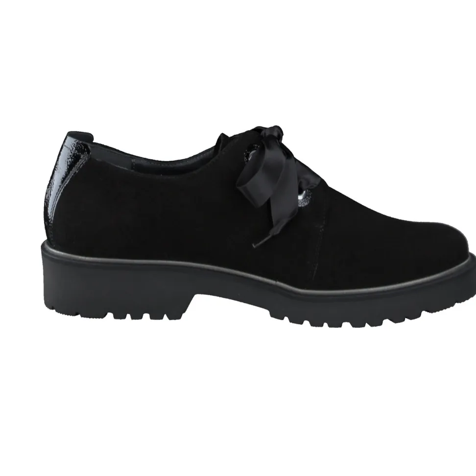 Semler – Derby-Schnürschuh aus Veloursleder Schwarz