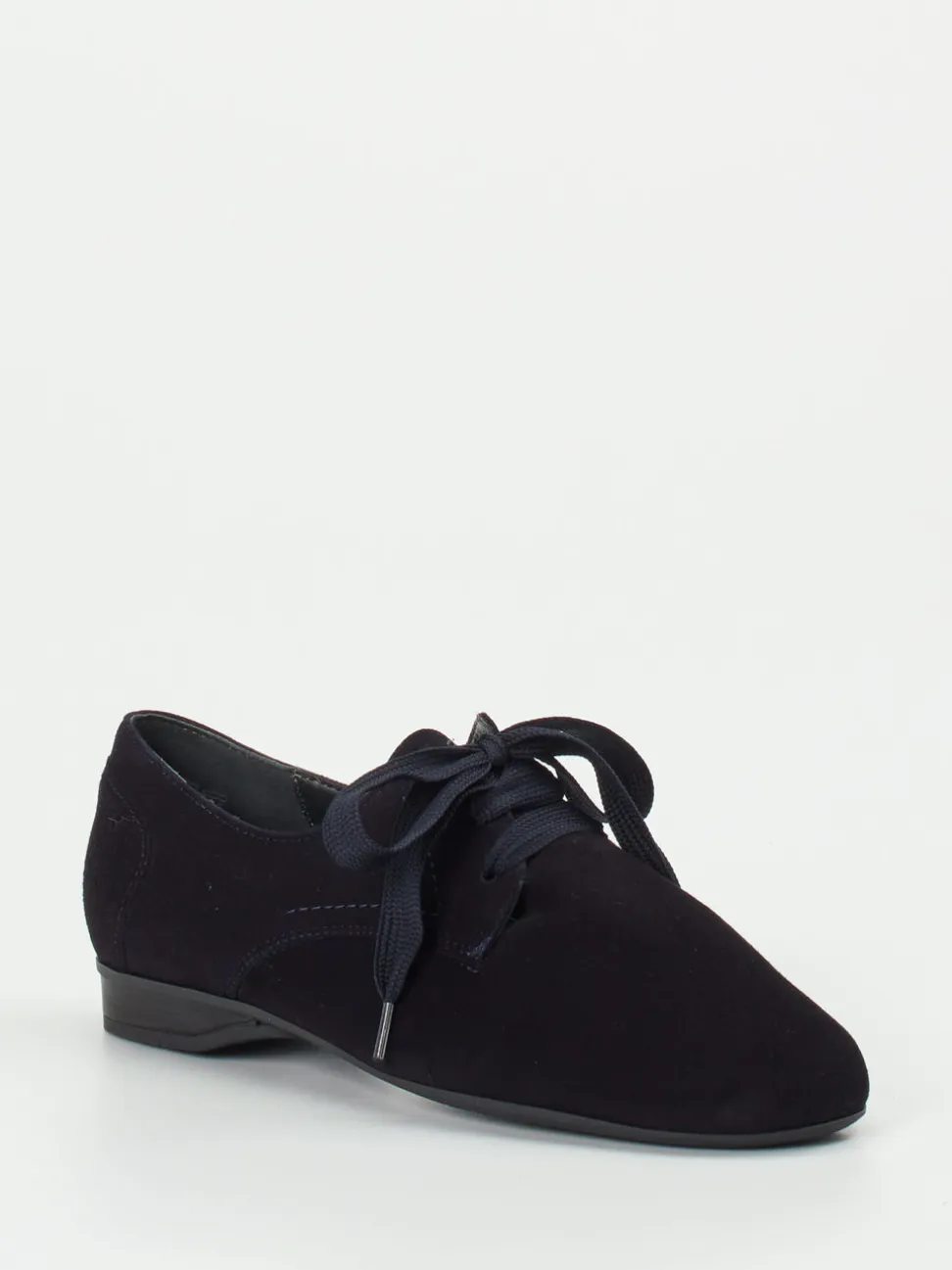 Semler – Derby-Schnürschuh aus Samtziegenleder Blau