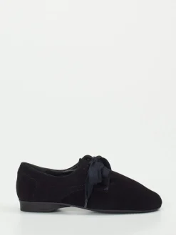 Semler – Derby-Schnürschuh aus Samtziegenleder Blau