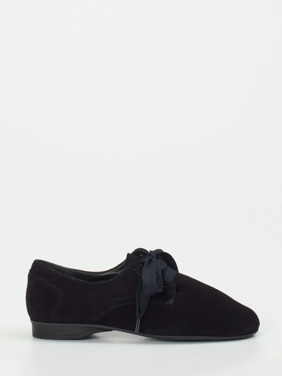 Semler – Derby-Schnürschuh aus Samtziegenleder Blau