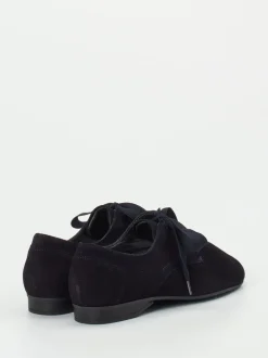 Semler – Derby-Schnürschuh aus Samtziegenleder Blau