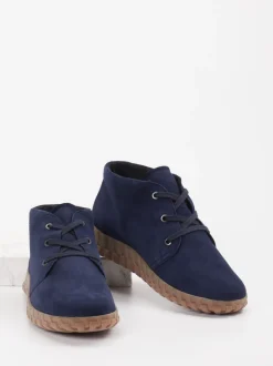 Semler – Desert Boots aus Veloursleder dunkelblau