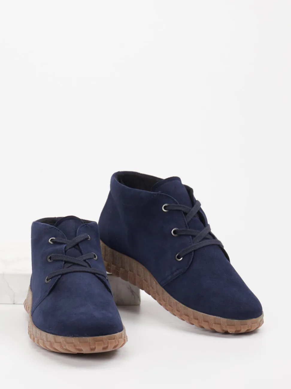 Semler – Desert Boots aus Veloursleder dunkelblau