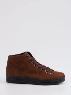 Semler – High-Top-Sneaker aus Veloursleder braun