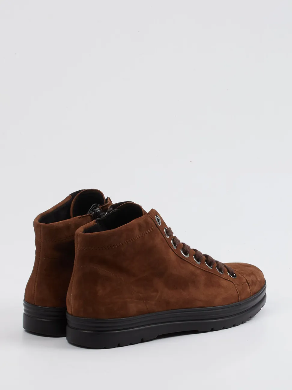 Semler – High-Top-Sneaker aus Veloursleder braun