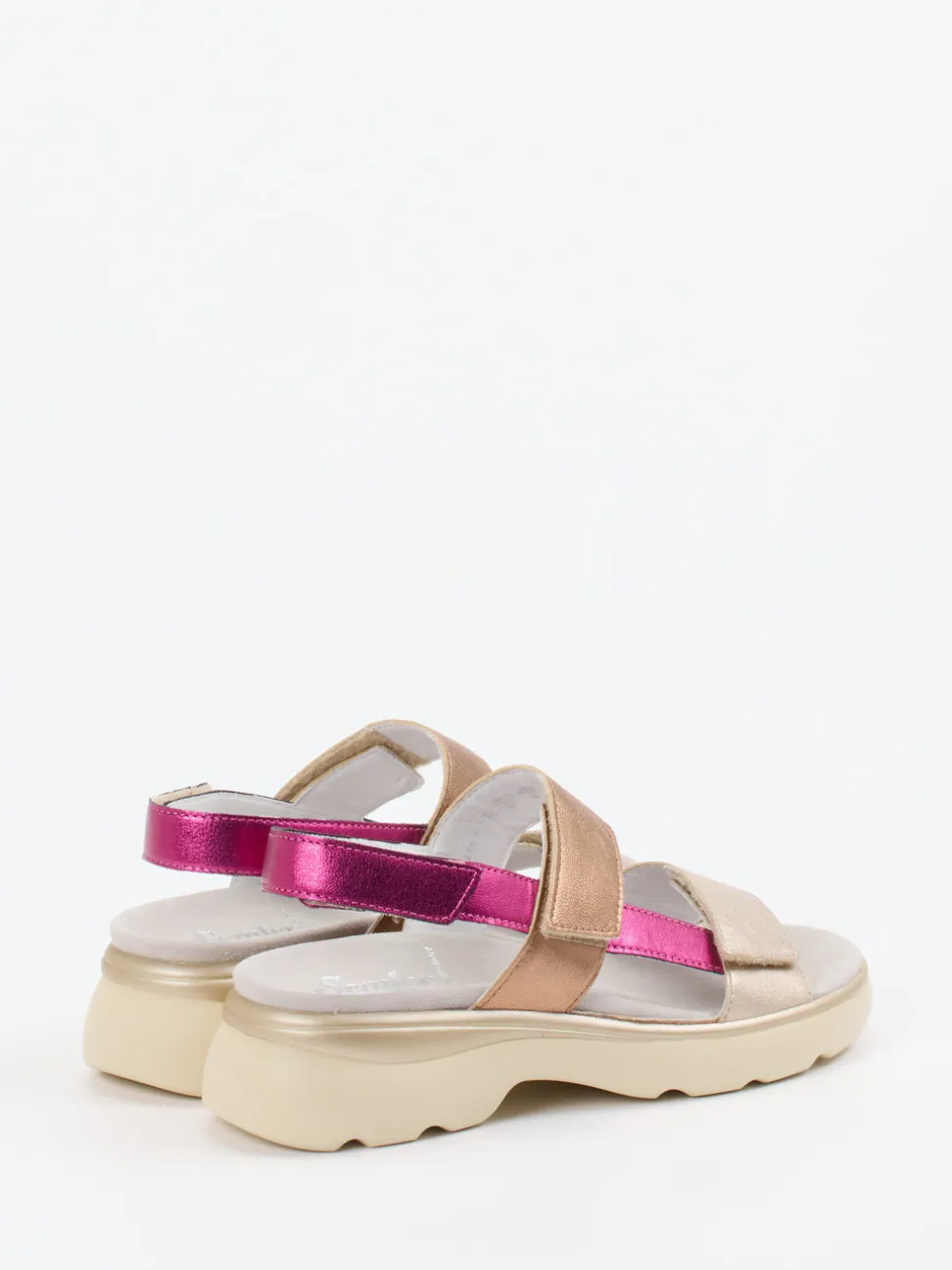 Semler – Klettsandale aus Metallic-Kalbleder multi