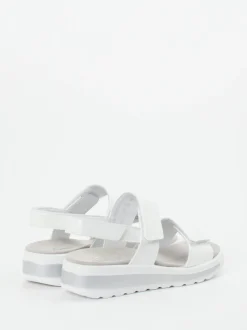 Semler – Klettsandalette aus Lackleder weiß