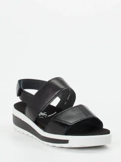 Semler – Klettsandalette aus Kalbleder Schwarz