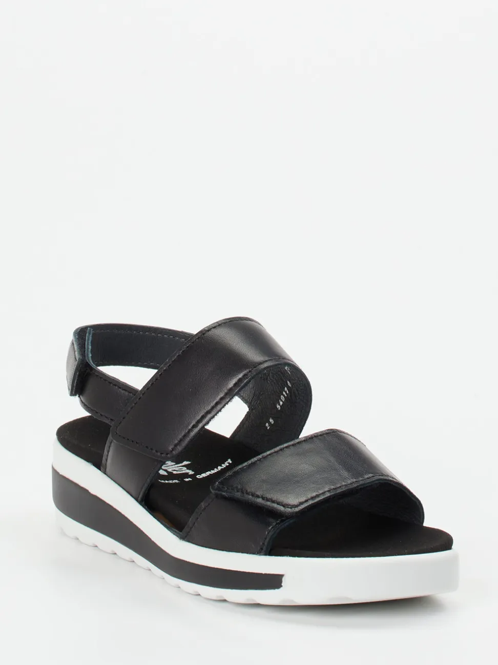 Semler – Klettsandalette aus Kalbleder Schwarz