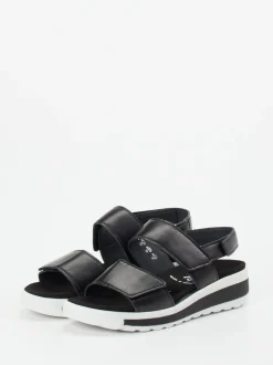 Semler – Klettsandalette aus Kalbleder Schwarz