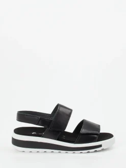 Semler – Klettsandalette aus Kalbleder Schwarz