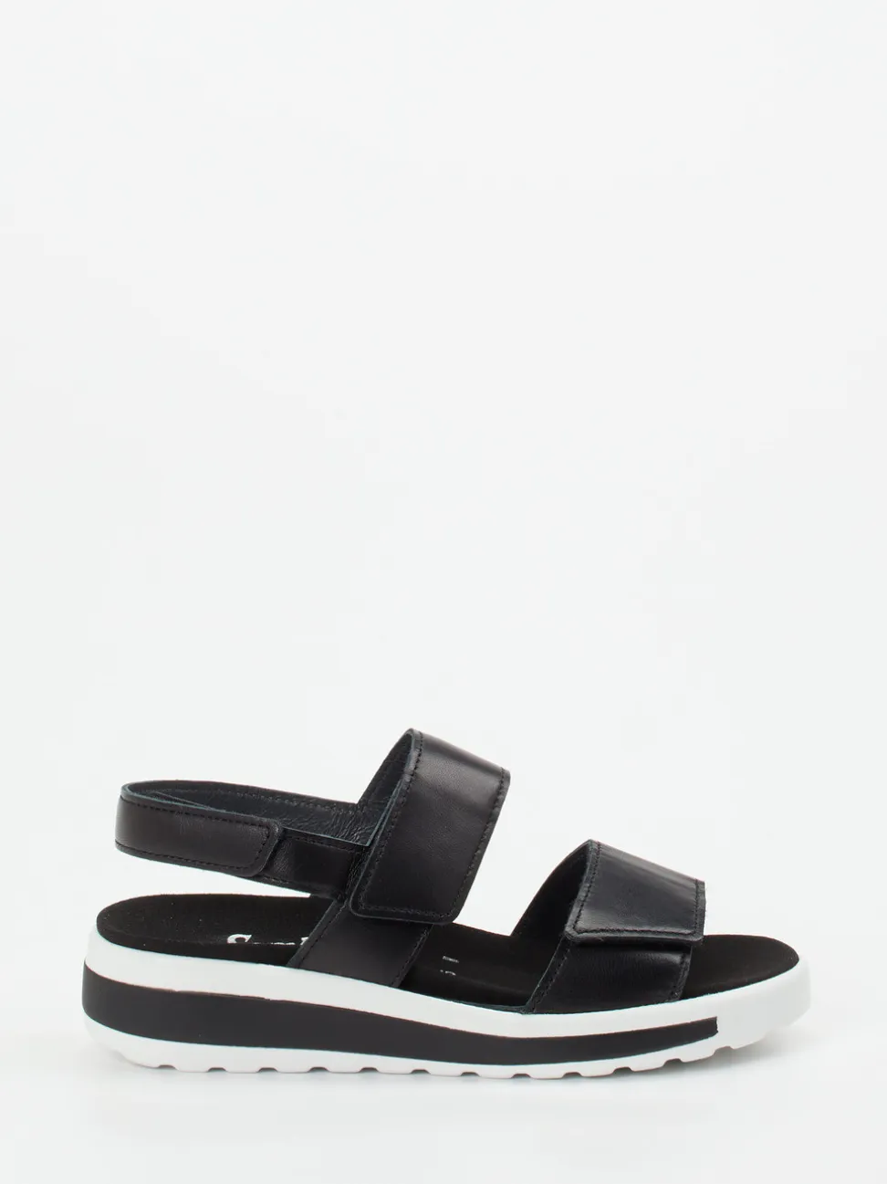 Semler – Klettsandalette aus Kalbleder Schwarz