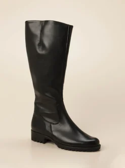 Semler – kniehohe Stiefel aus Kalbleder schwarz