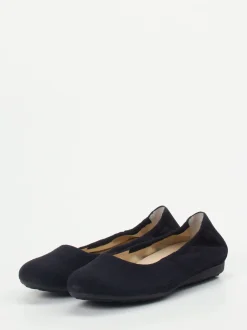 Semler – Komfort-Ballerinas aus Veloursleder blau