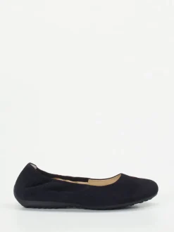 Semler – Komfort-Ballerinas aus Veloursleder blau