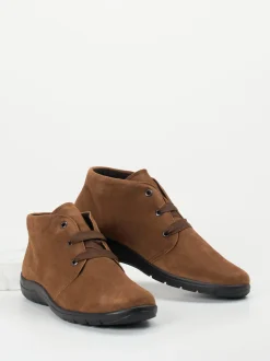 Semler – Komfort-Bootie aus Veloursleder braun