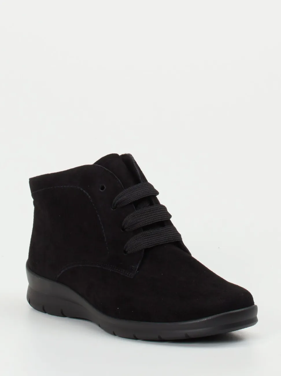 Semler – Komfort-Boots aus Veloursleder schwarz