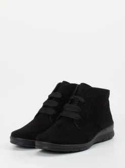 Semler – Komfort-Boots aus Veloursleder schwarz