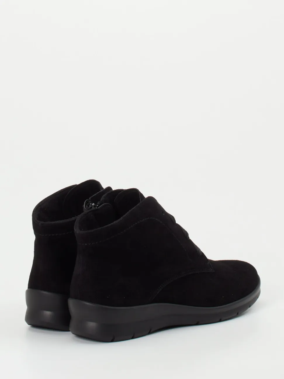 Semler – Komfort-Boots aus Veloursleder schwarz