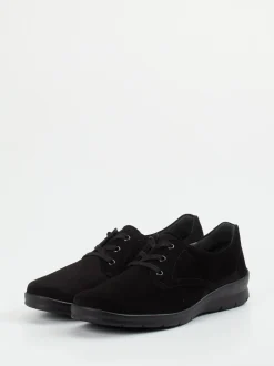 Semler – Komfort-Halbschuh aus Veloursleder schwarz
